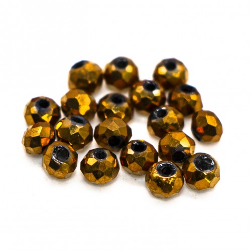 Бусины рондели 2мм, золото.